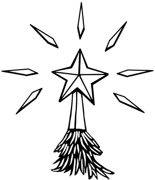 Desenhos de Uma estrela de natal para colorir