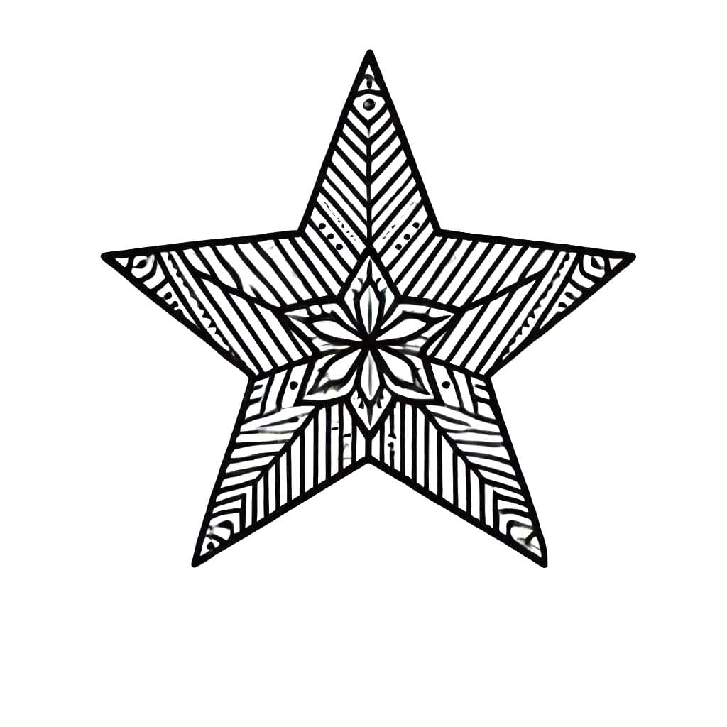 Desenhos de Desenhe Estrela de Natal 2 para colorir