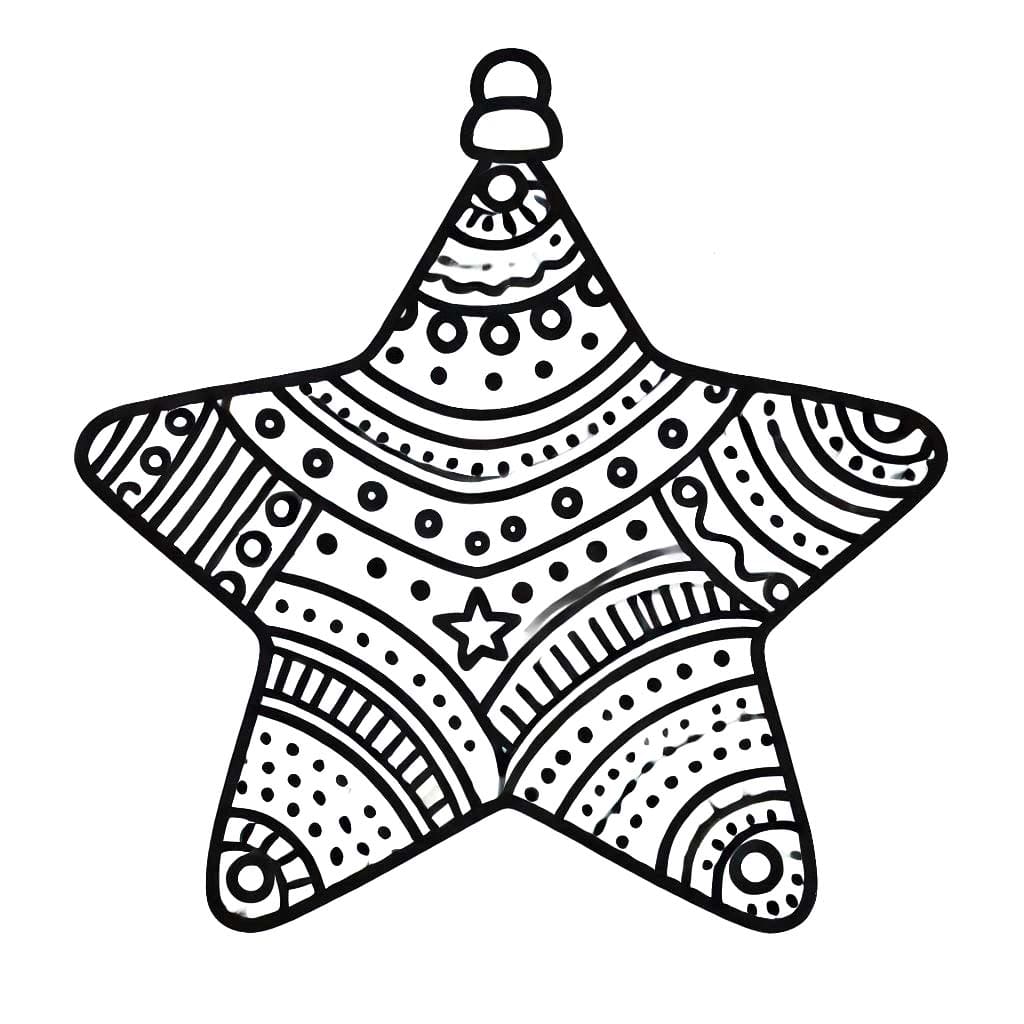 Desenhos de Desenhe Estrela de Natal 3 para colorir