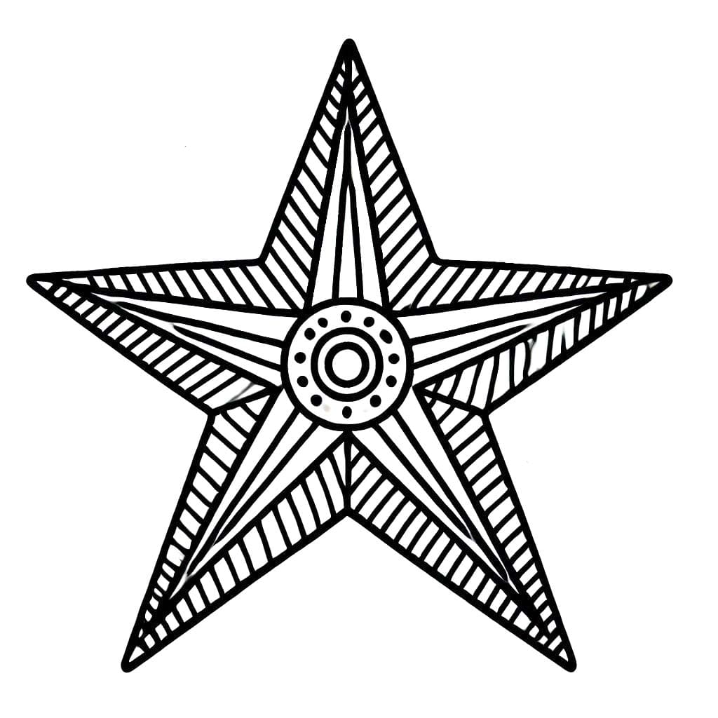 Desenhos de Desenhe Estrela de Natal 4 para colorir