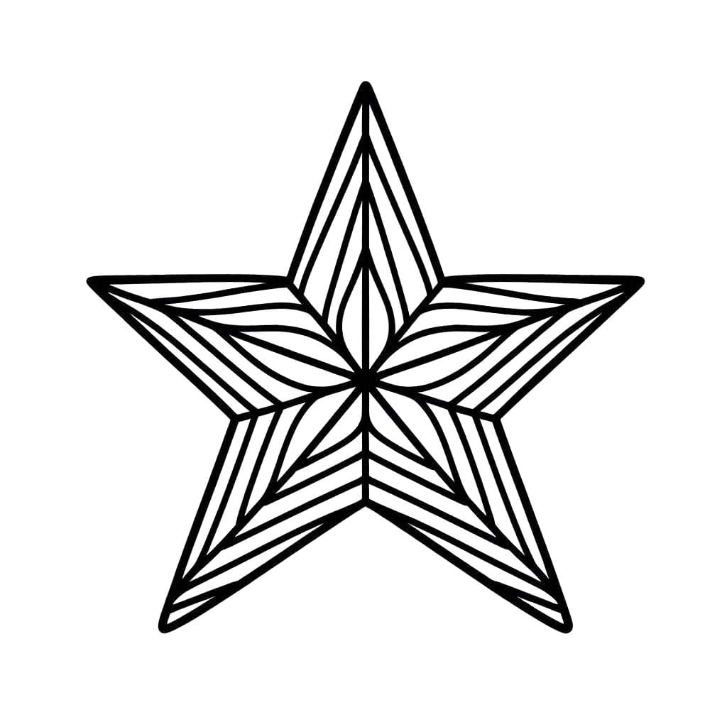 Desenhos de Desenhe Estrela de Natal 5 para colorir