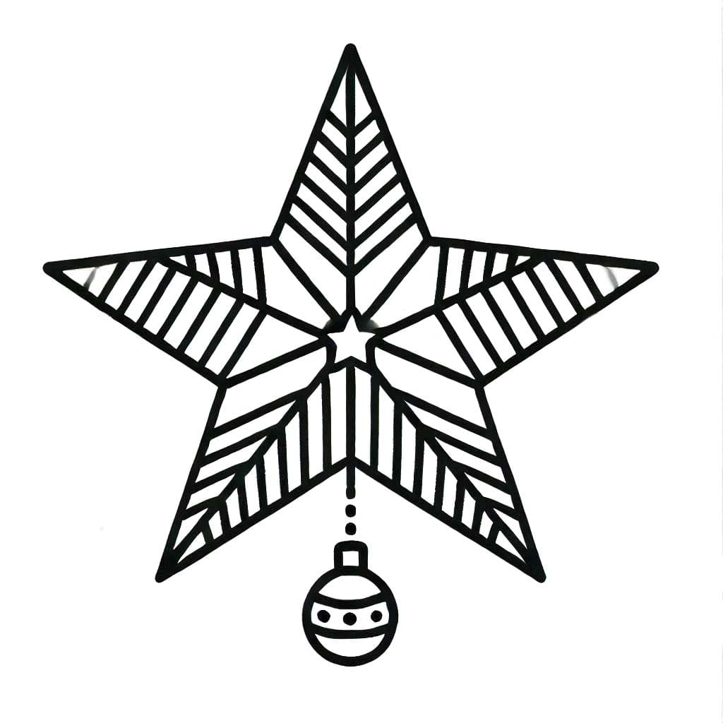 Desenhos de Desenhe Estrela de Natal 6 para colorir