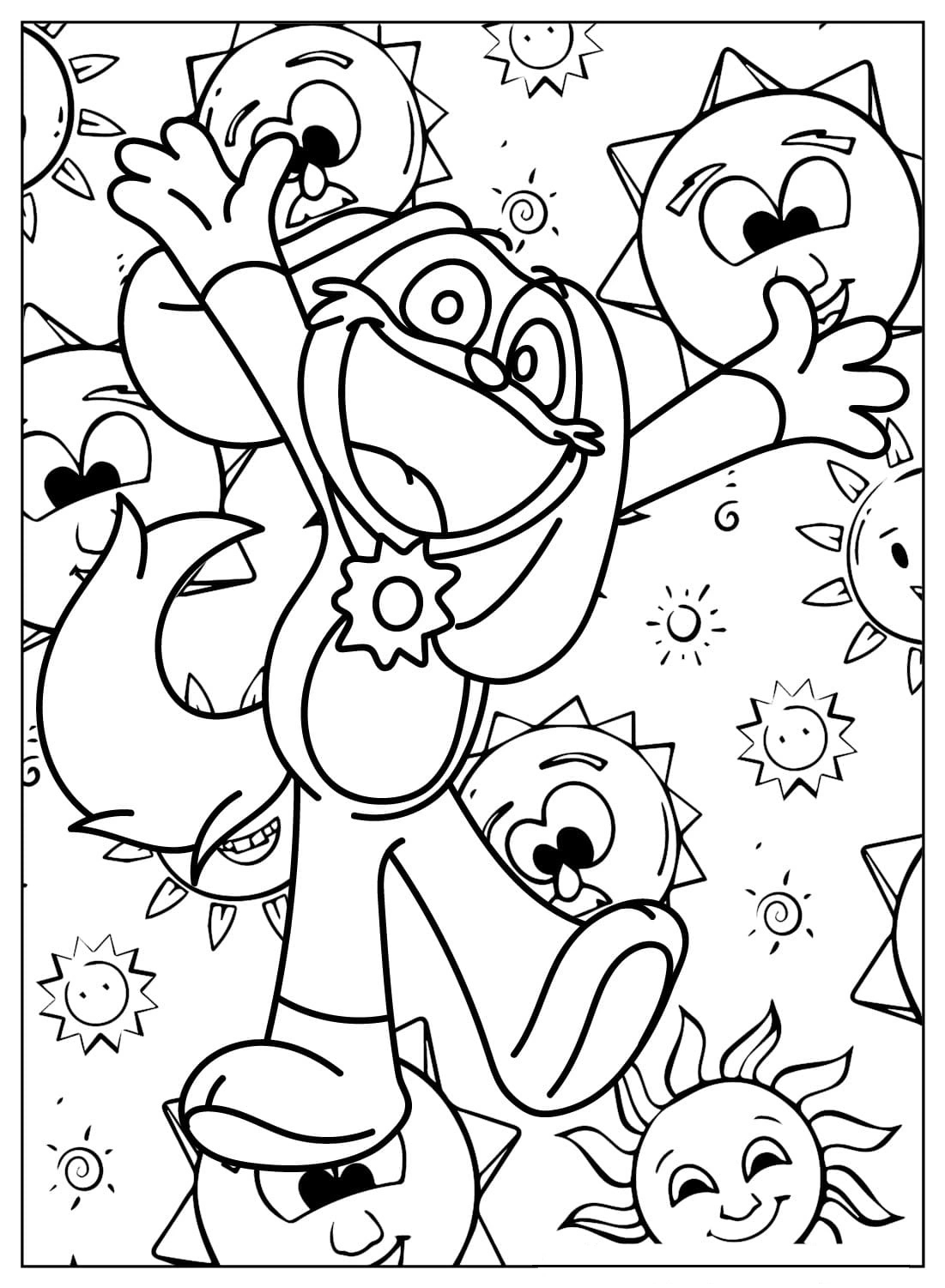 Desenhos de Desenho Dogday fofo para colorir