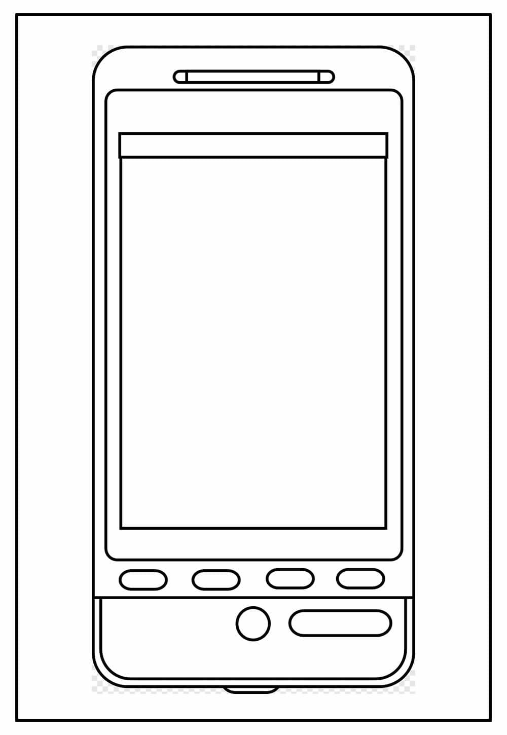 Desenhar Celular bem básico para colorir