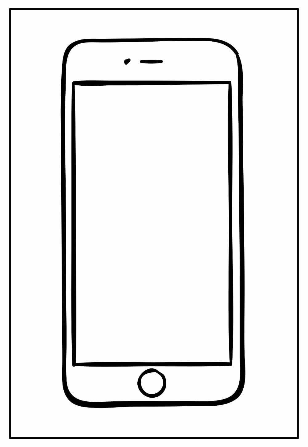 Desenhar Celular gratis normal para colorir