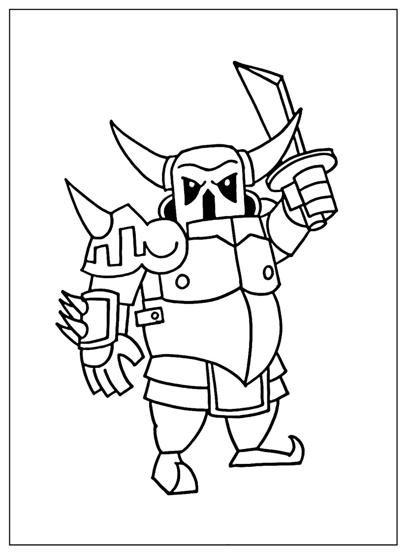 Desenhos de Desenhar Clash of Clans fácil para colorir