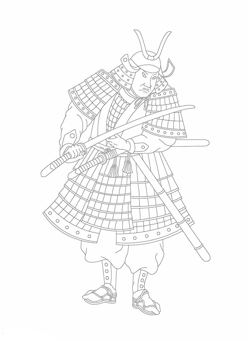 Desenhos de Desenhar Imprimir Samurai para colorir