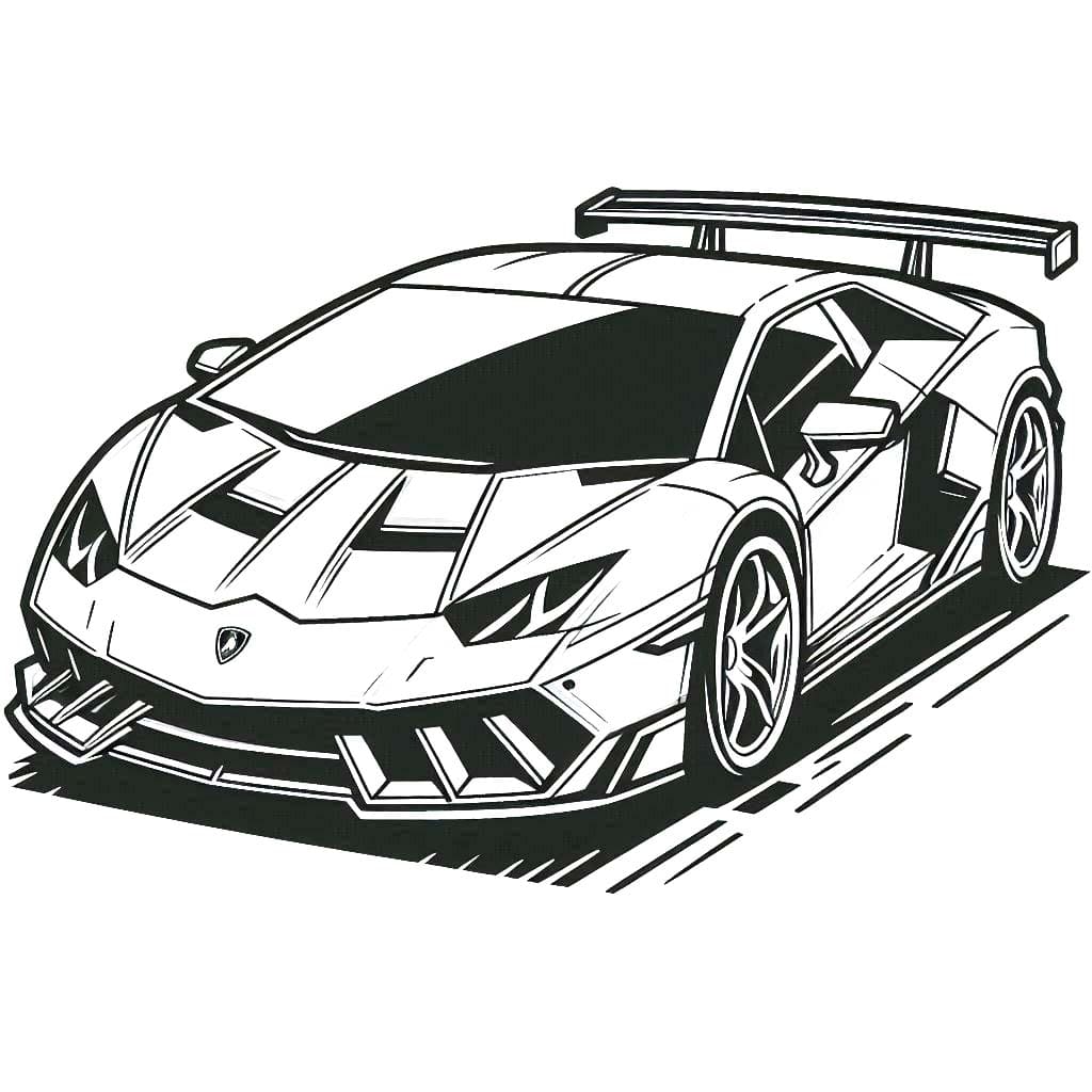 Desenhos de Desenhar Lamborghini 1 para colorir