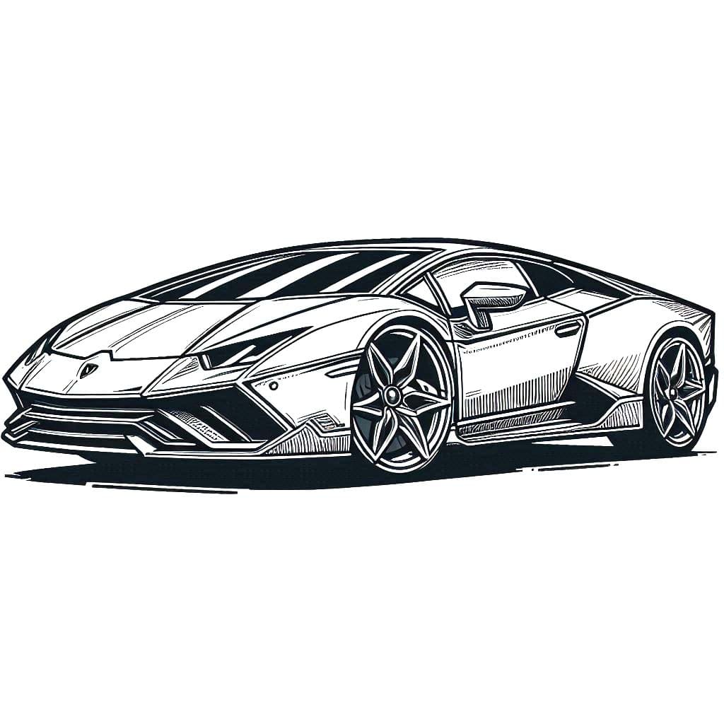 Desenhos de Desenhar Lamborghini 6 para colorir