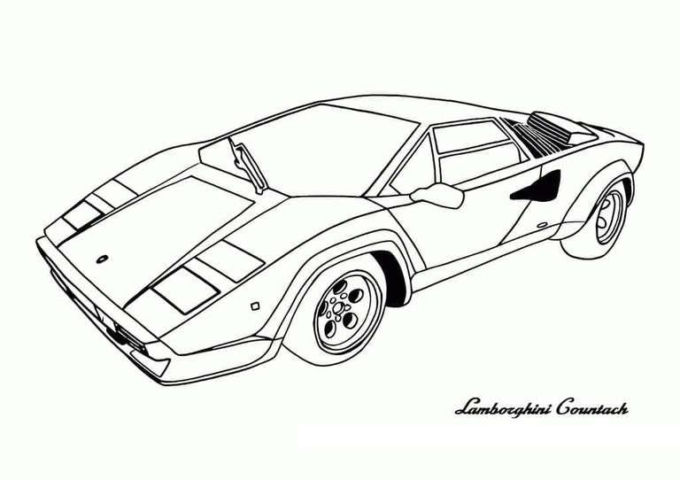 Desenhos de Desenhar Lamborghini carro countach para colorir