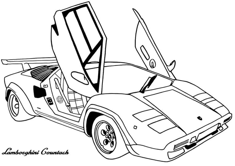 Desenhos de Desenhar Lamborghini countach para colorir