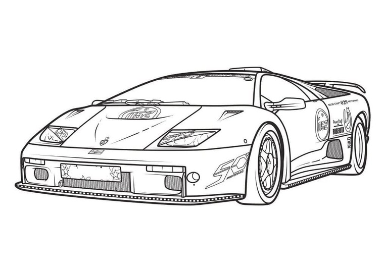 Desenhos de Desenhar Lamborghini de graça para colorir