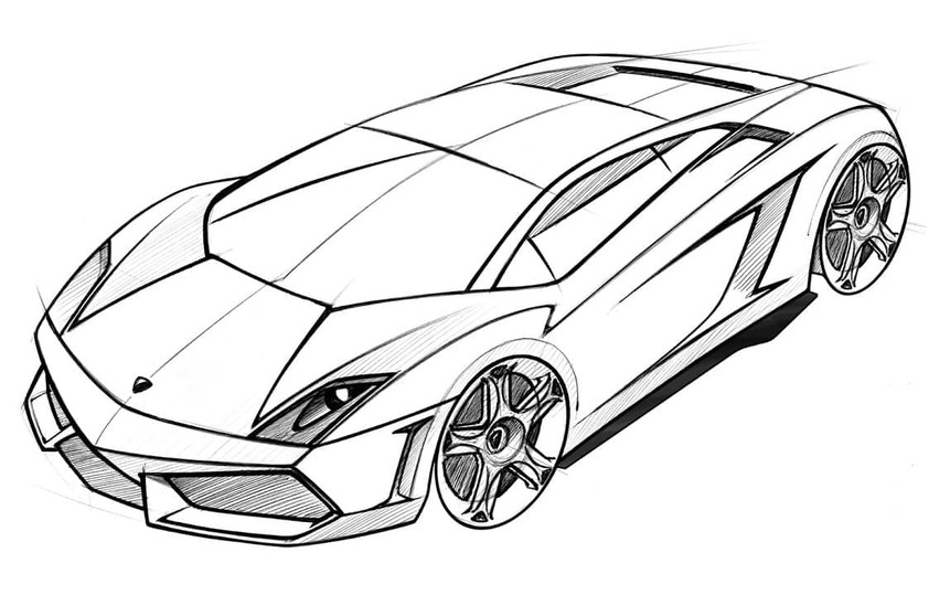 Desenhos de Desenhar Lamborghini para imprimir para colorir