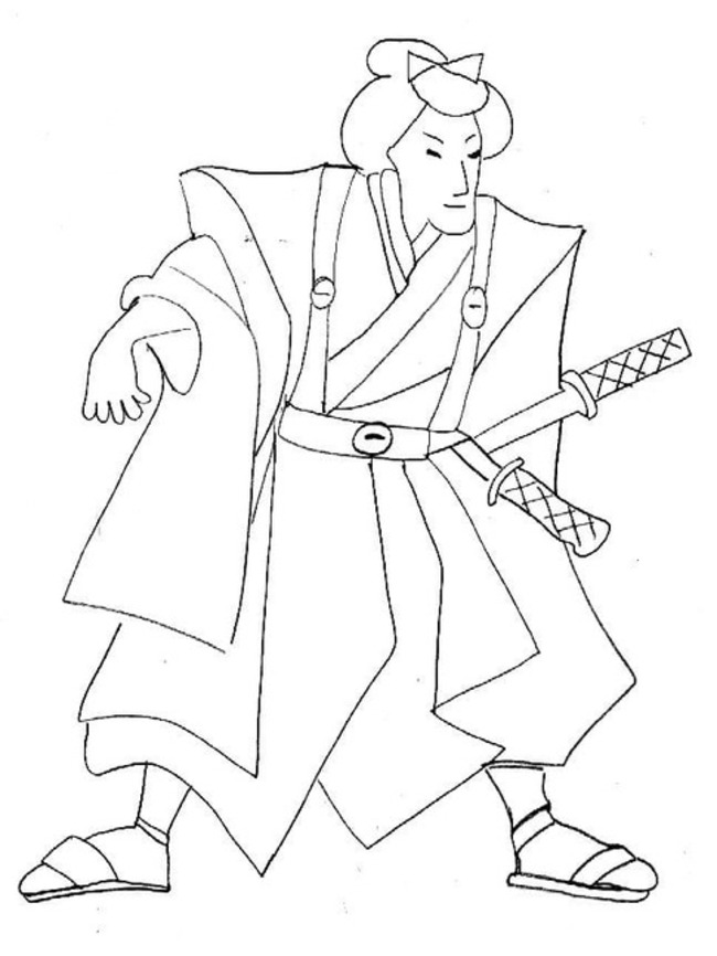 Desenhos de Desenhar Samurai Imprimir para colorir