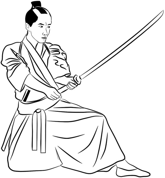 Desenhos de Desenhar Samurai grátis para colorir