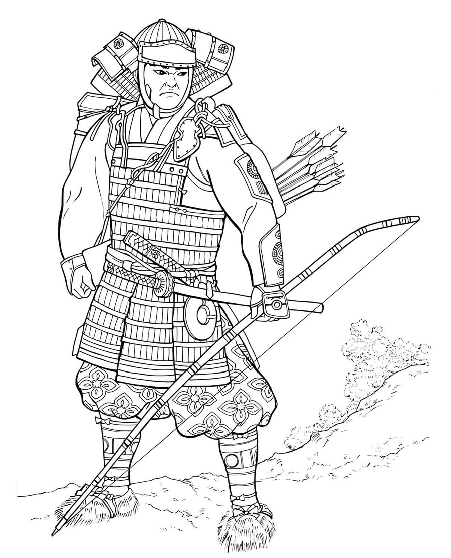 Desenhos de Desenhar Samurai legal para colorir