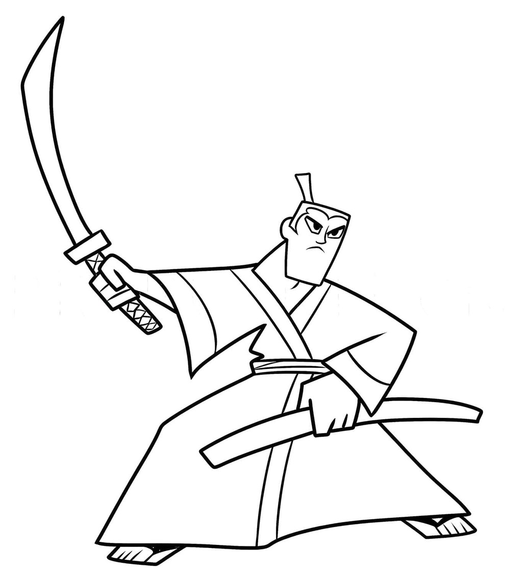 Desenhos de Desenhar Samurai para colorir