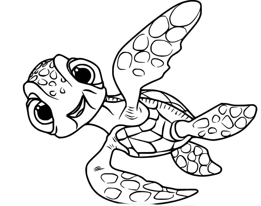 Desenhos de Desenhar Tartaruga Bebê Squirt para colorir