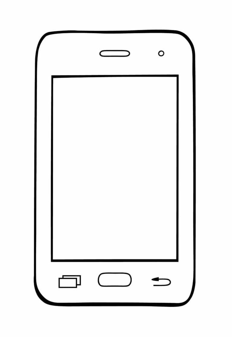 Desenhar celular gratis facil para colorir