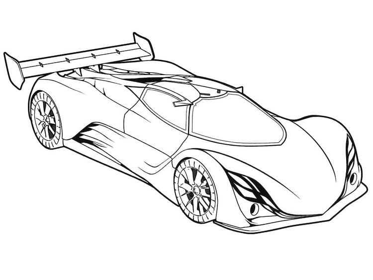 Desenhos de Desenhar corrida de carros Lamborghini para colorir