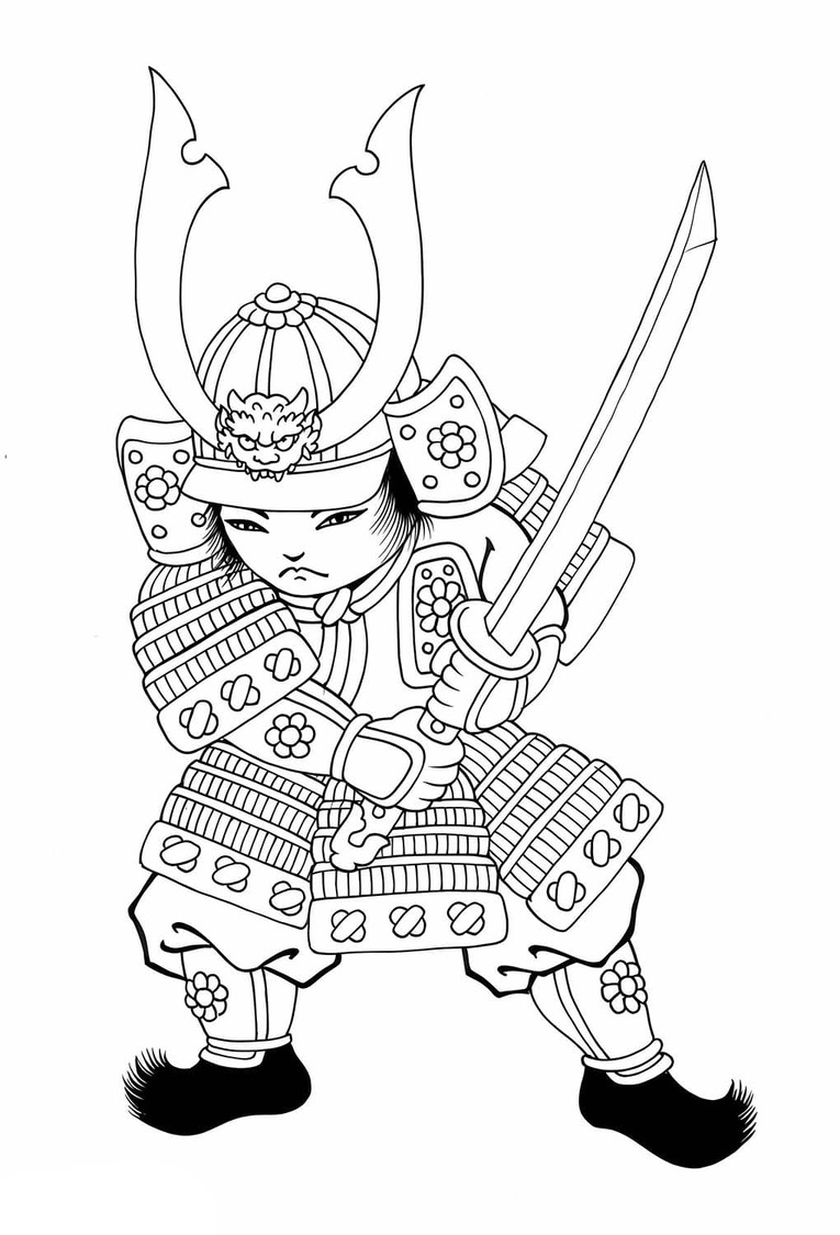 Desenhos de Desenhar grátis Samurai para imprimir para colorir