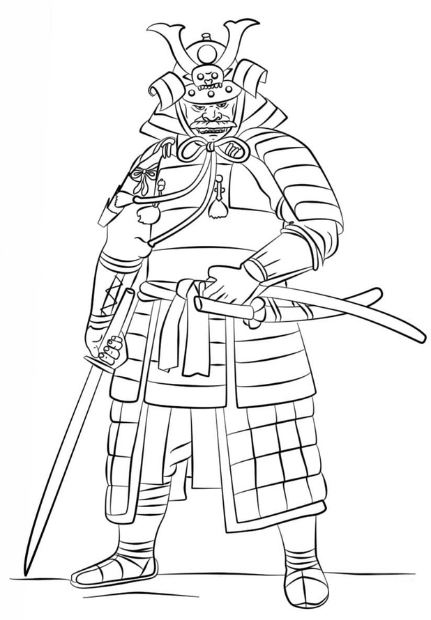 Desenhos de Desenhar imagem de Samurai para colorir