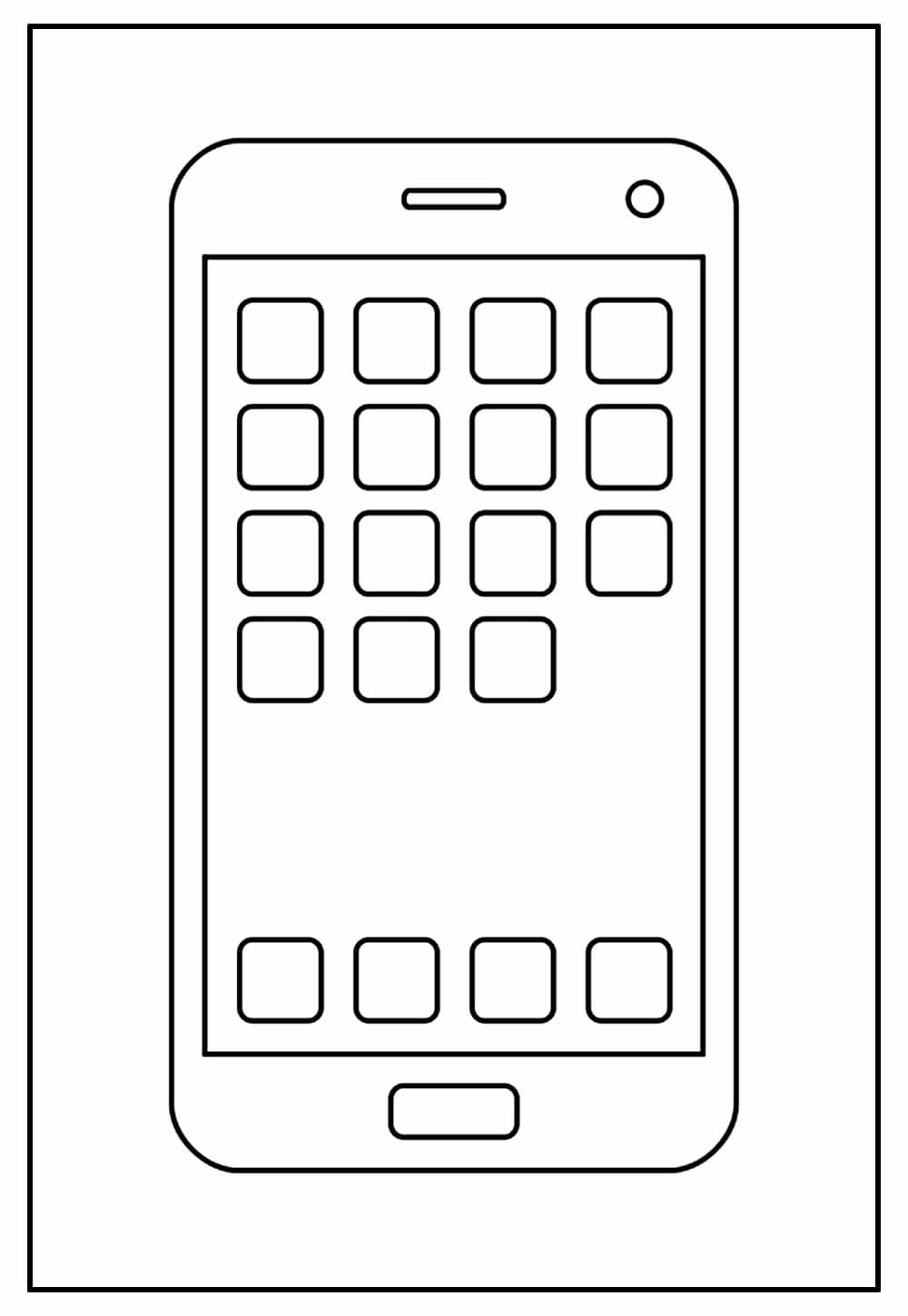 Desenhos de Desenhar imagem de celular para colorir