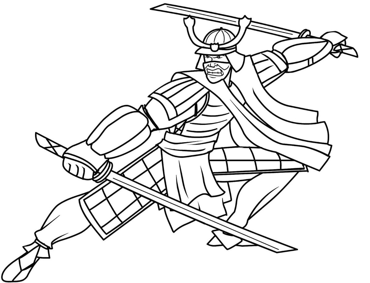 Desenhos de Desenhar para Imprimir Samurai para colorir