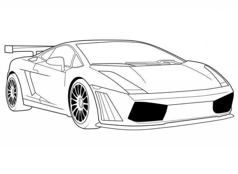 Desenhos de Desenhar um carro Lamborghini para colorir