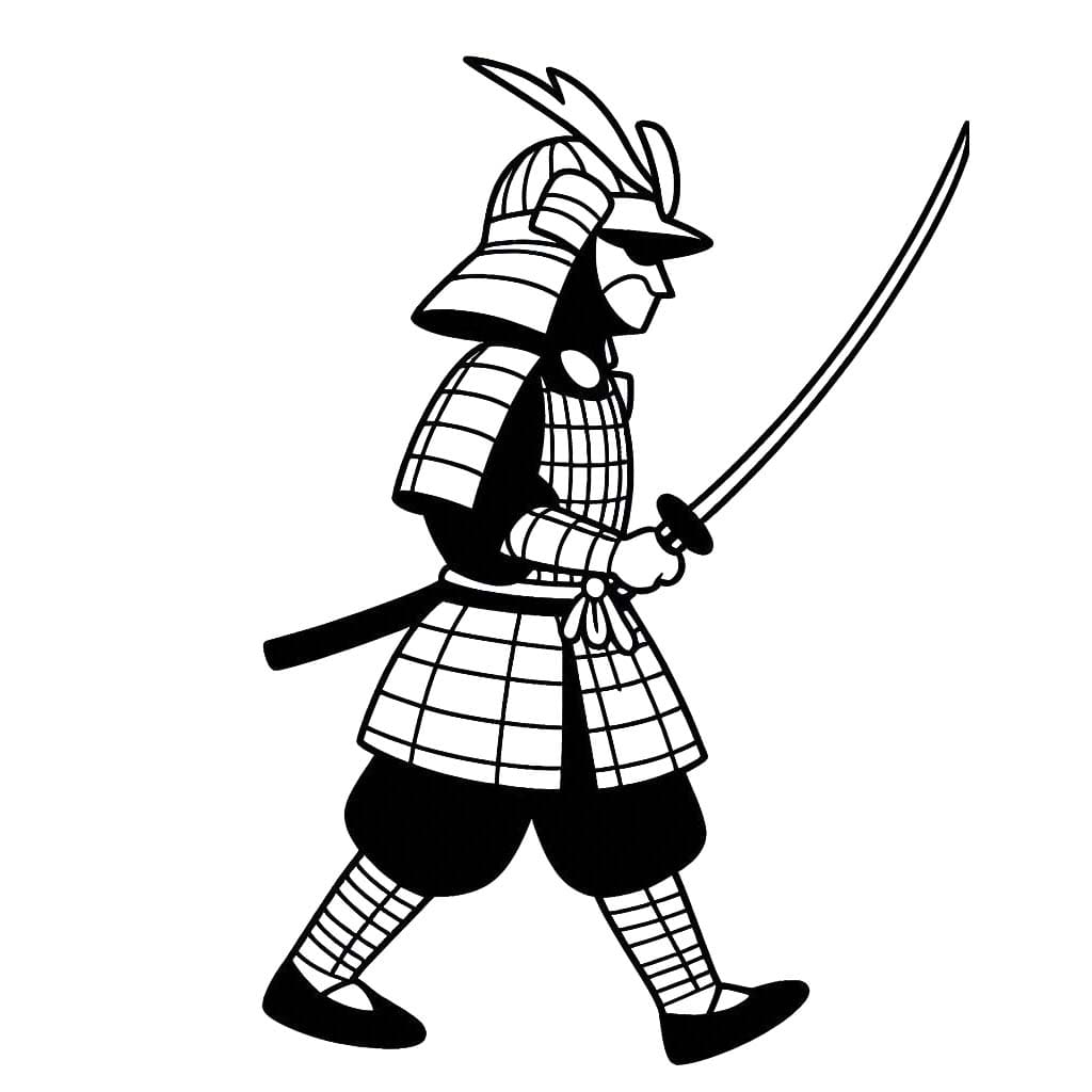 Desenhos de Desenhe Samurai 1 para colorir