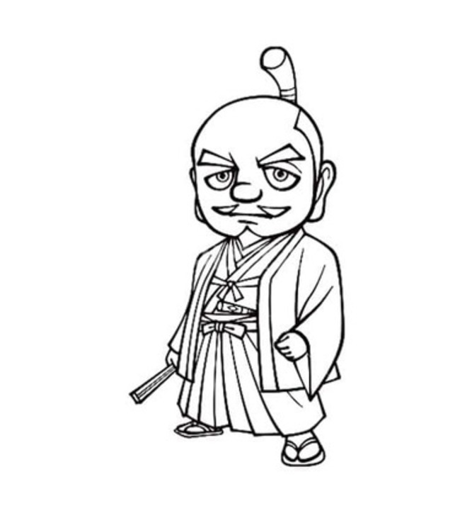 Desenhos de Desenhe Samurai 10 para colorir