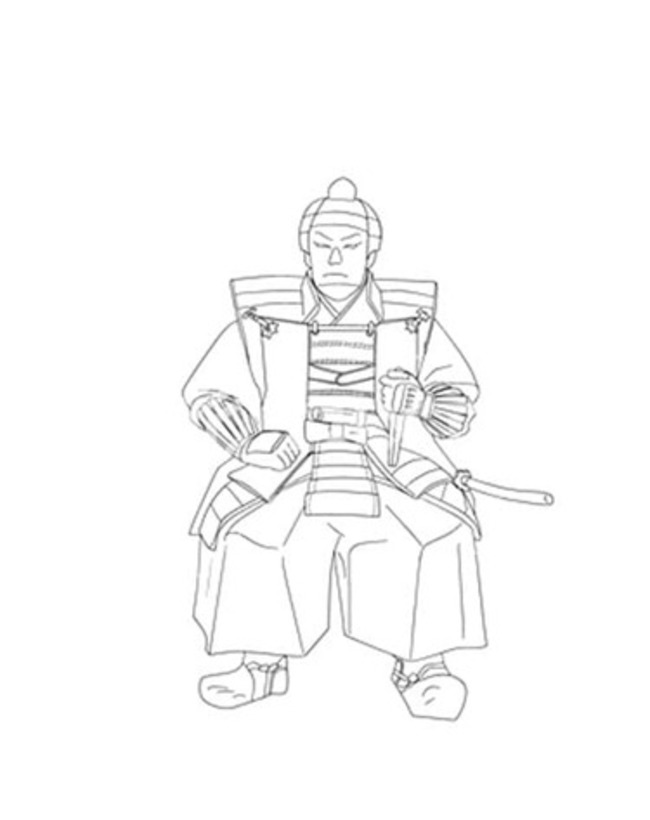 Desenhos de Desenhe Samurai 11 para colorir