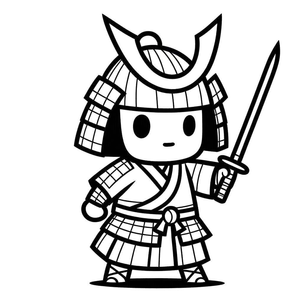 Desenhos de Desenhe Samurai 2 para colorir