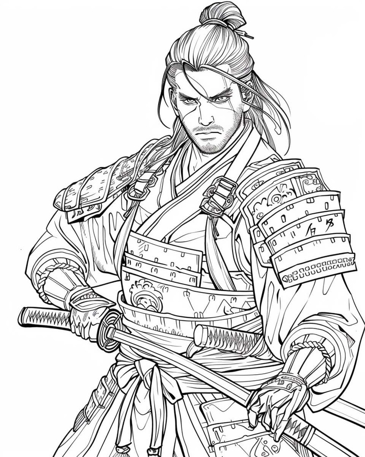 Desenhos de Desenhe Samurai 7 para colorir