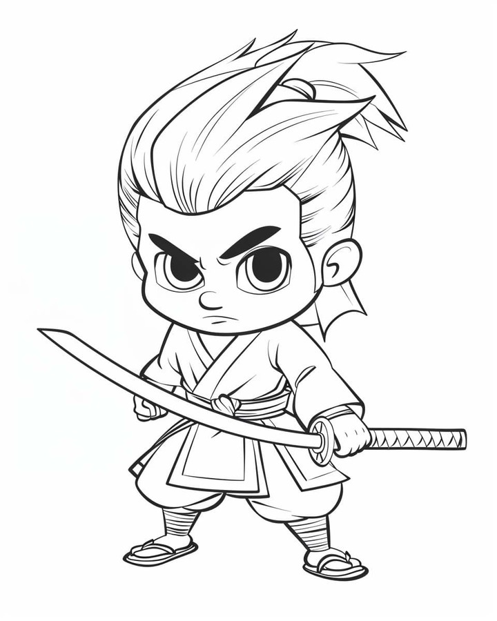 Desenhos de Desenhe Samurai 8 para colorir