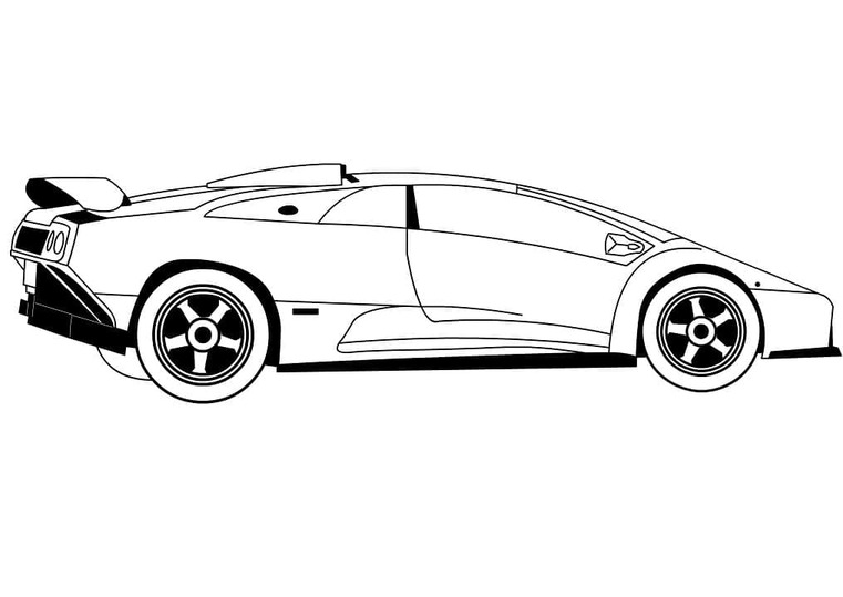 Desenhos de Desenhe carro incrível da Lamborghini para colorir