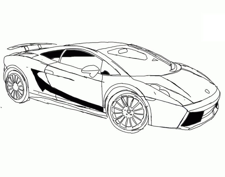 Desenhos de Desenho Lamborghini básico para colorir