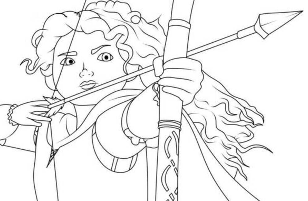 Desenhos de Desenho Merida Archery para colorir