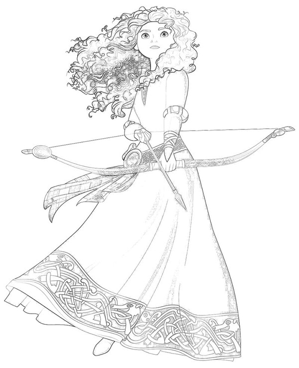 Desenhos de Desenho Princesa da Disney Merida para colorir