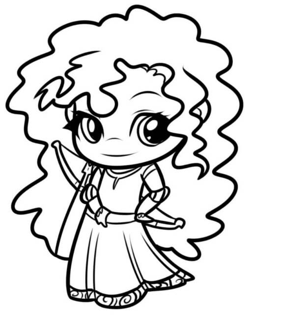 Desenhos de Desenho animado Princesa Merida para colorir