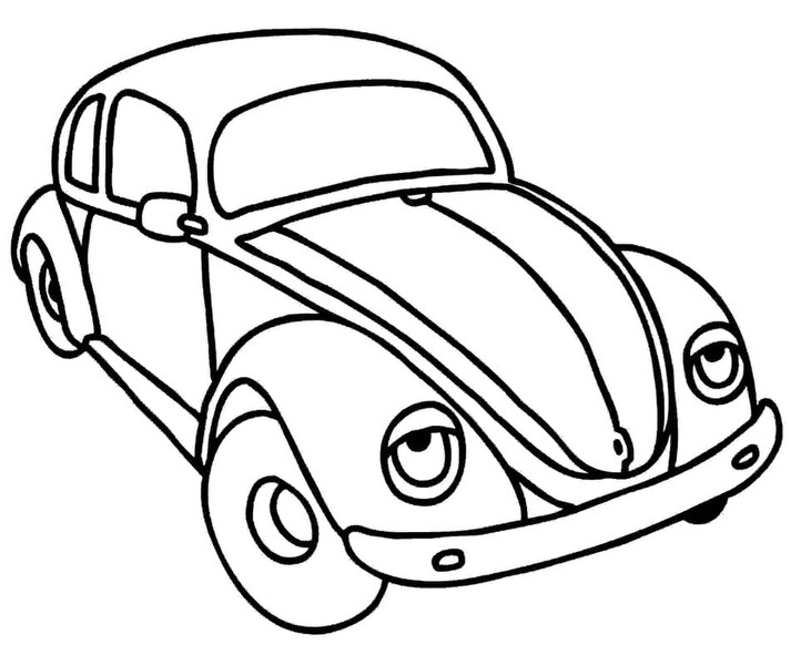 Fusca Para Colorir