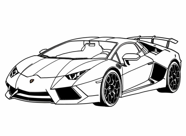 Desenhos de Desenhar uma carro Lamborghini para colorir