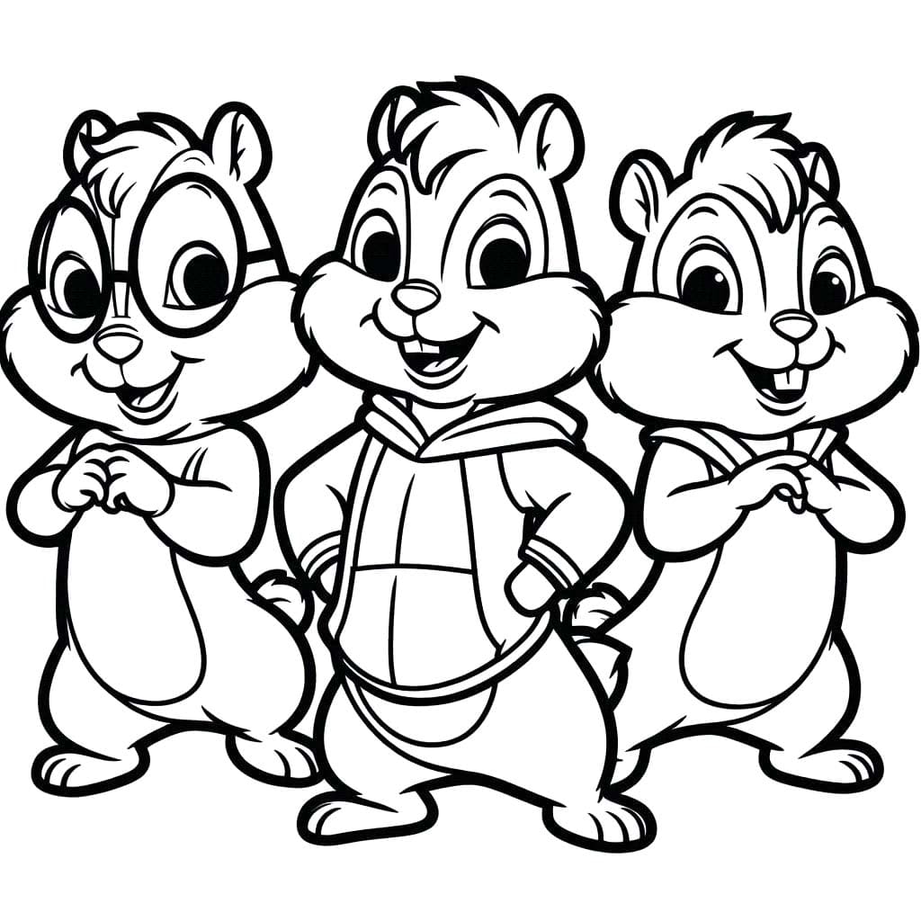 Alvin e os Esquilos 3 para colorir