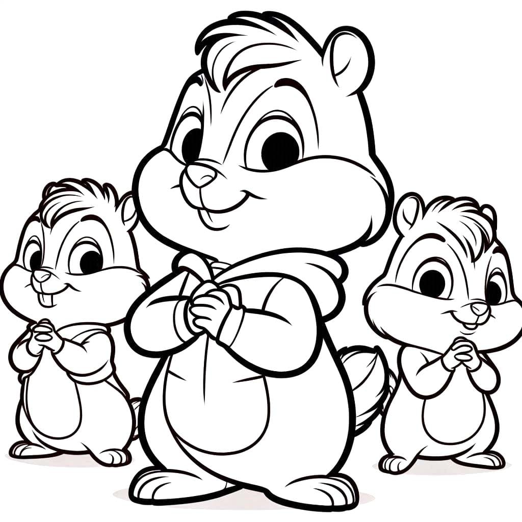 Desenhos de Alvin e os Esquilos 4 para colorir