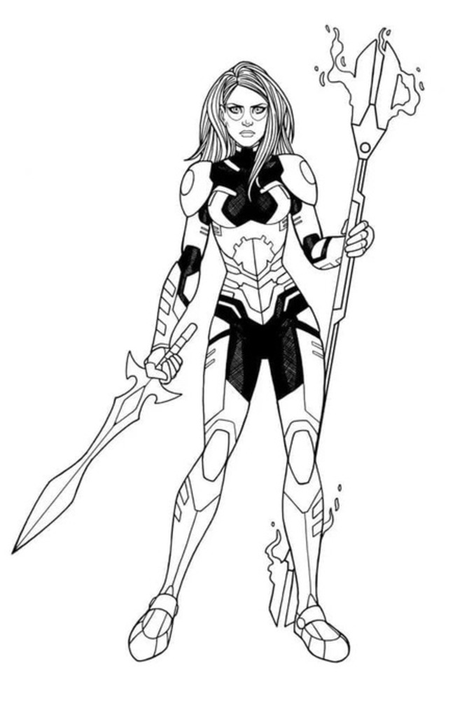 Desenhar Gamora para imprimir grátis para colorir