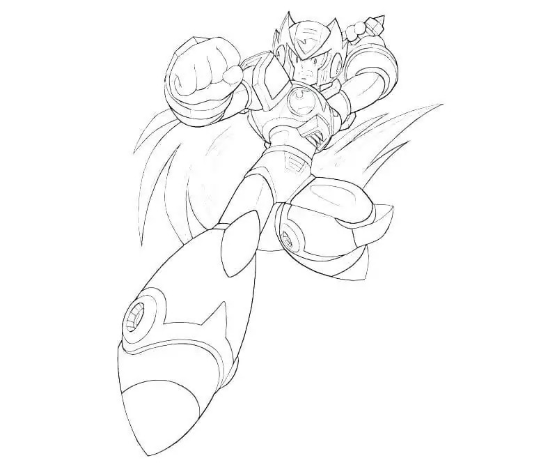 Desenhar Mega Man divertido para colorir