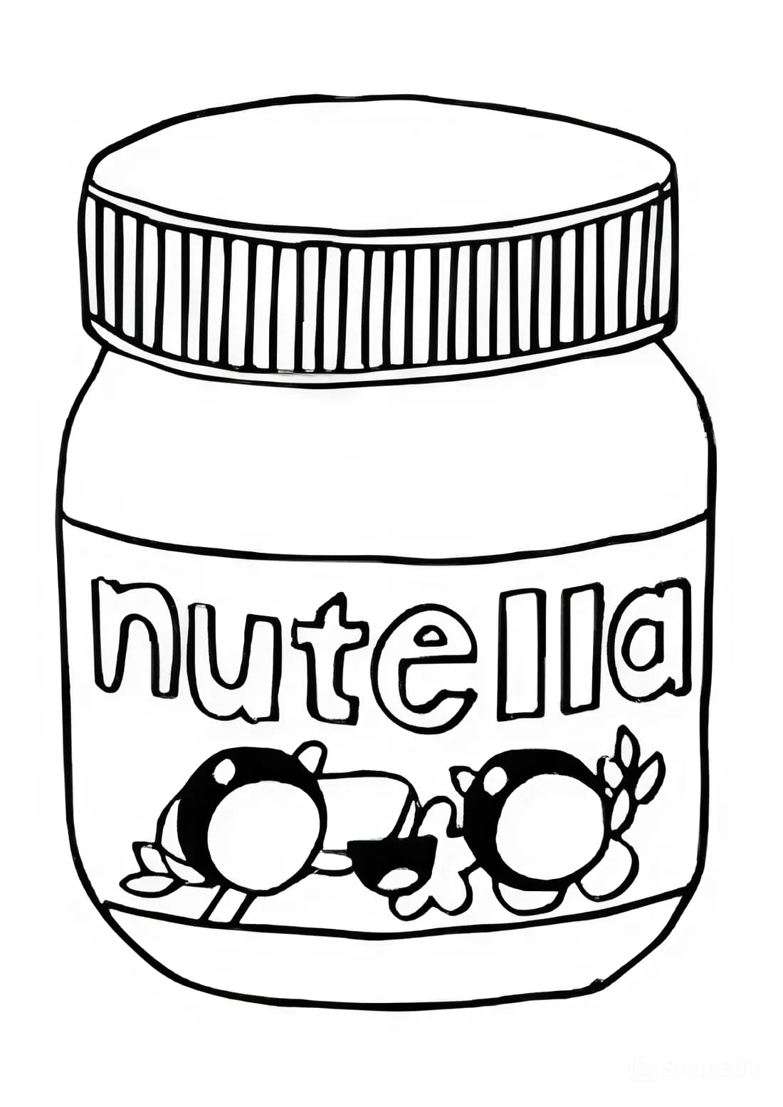 Desenhar Nutella bom para colorir