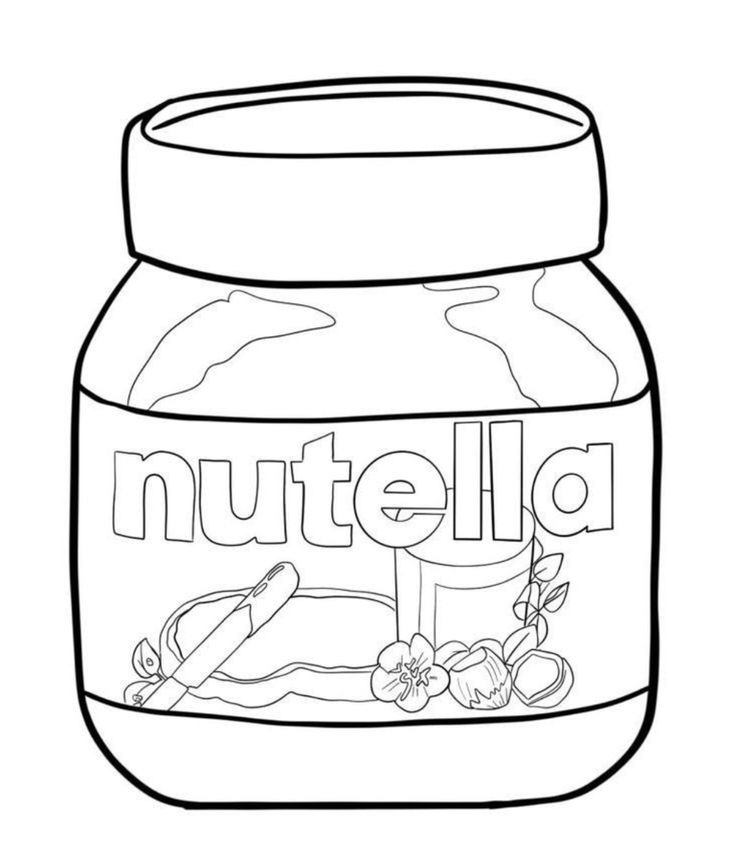 Desenhos de Desenhar Nutella em crianças para colorir