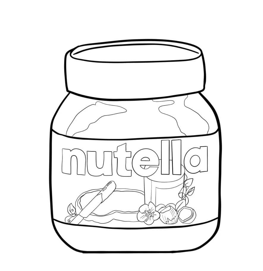 Desenhar Nutella grátis para colorir