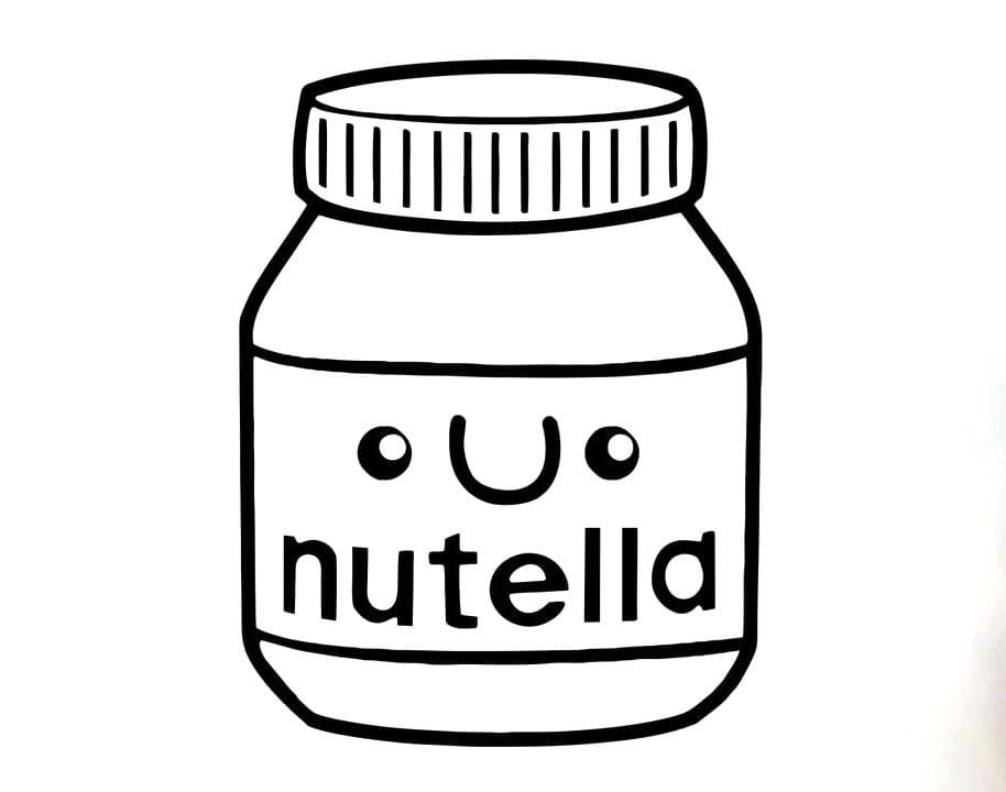 Desenhar Nutella muito bom para colorir